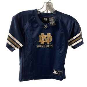 Vintage Notre Dame Fighting Irish Kids Navy Blue Jersey Sz M (5/6)